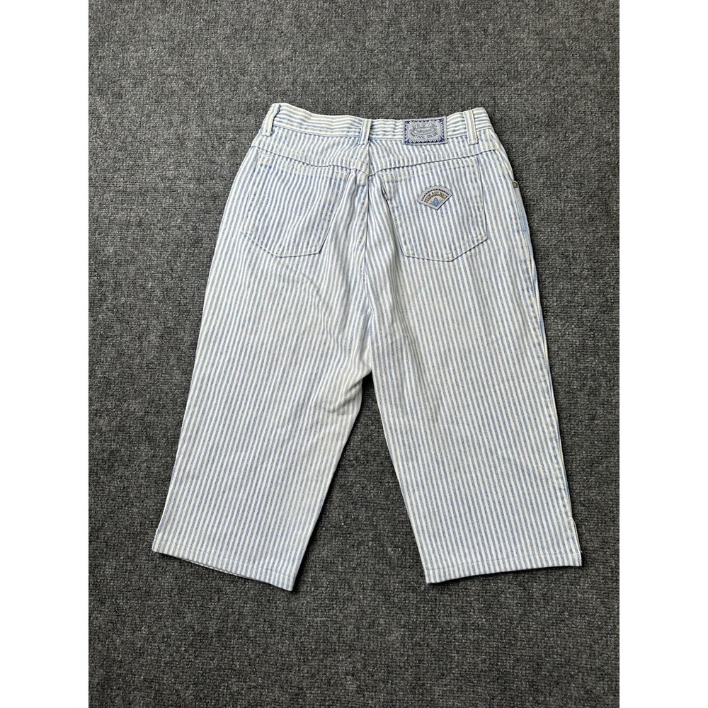 Womens Jeans Levi's Native Blue White Stripe High Rise Cropped Denim, Size 9